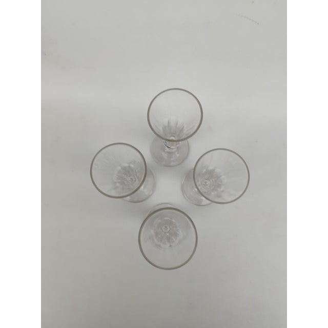 Glass 19th Century Glass Champagne Flutes, Set of 4 For Sale - Image 7 of 8