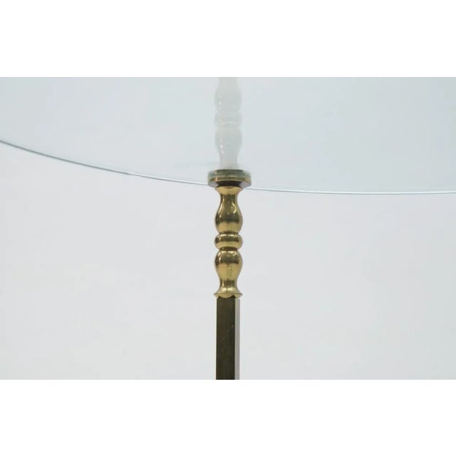 Italian Round Glass and Brass Coffee Table, 1970s For Sale - Image 12 of 15