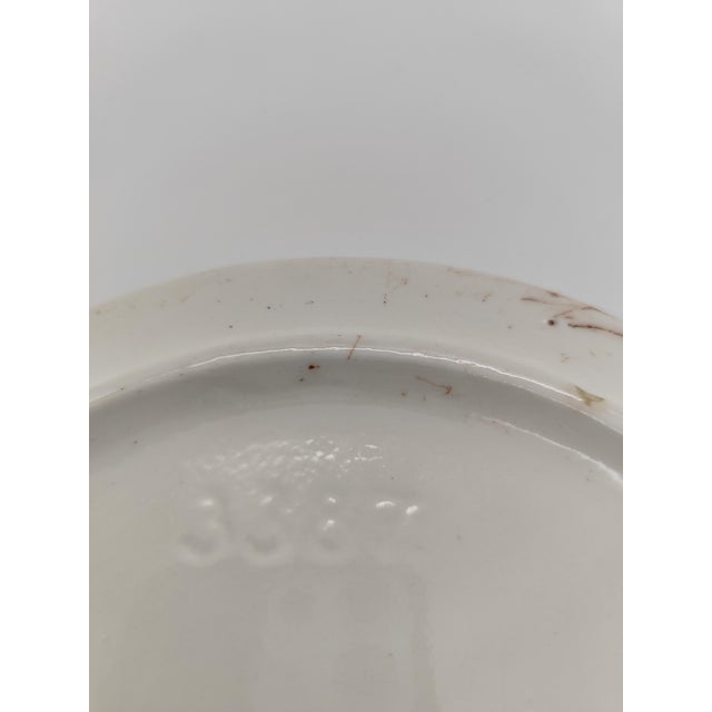 Ceramic Cream Coffee Service with Red and Black Hand-Painted Floral Design from SMF Schramberg, Shabby Chic Style, 1950s, Set of 5 For Sale - Image 4 of 12