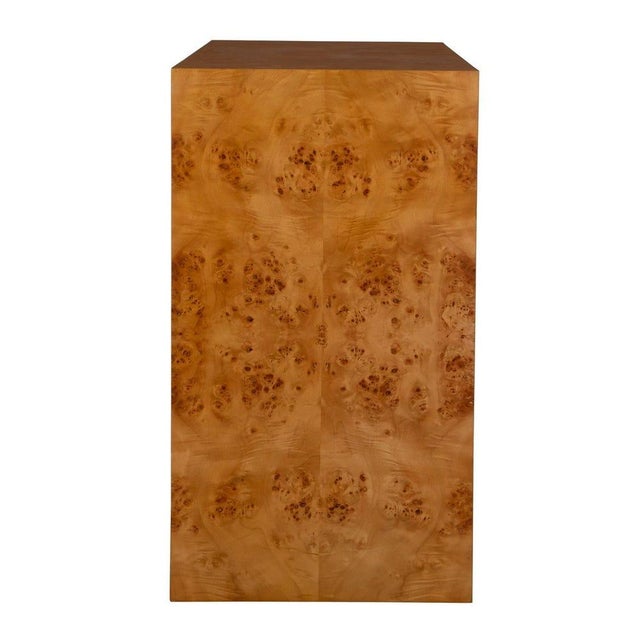 Burl Wood 2 Drawer Chest For Sale - Image 9 of 11