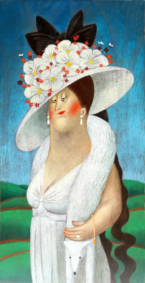 Ready for Easter, Leandro Velasco Oil on Canvas