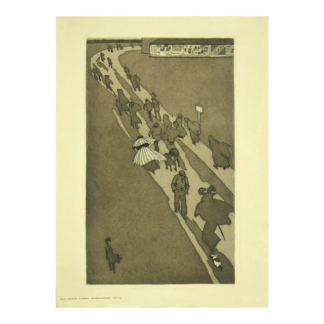 Eugen Kirchner, The Exodus, Etching, Early 20th Century For Sale