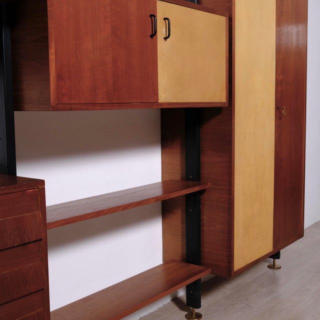 Italian Modular Bookcase with Floor-to-Ceiling Uprights For Sale - Image 6 of 18