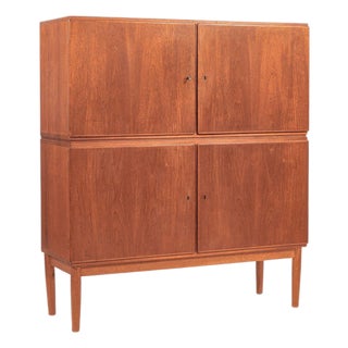 Mid-Century Scandinavian Teak Wood Storage Cabinet in the Style of Afdal For Sale