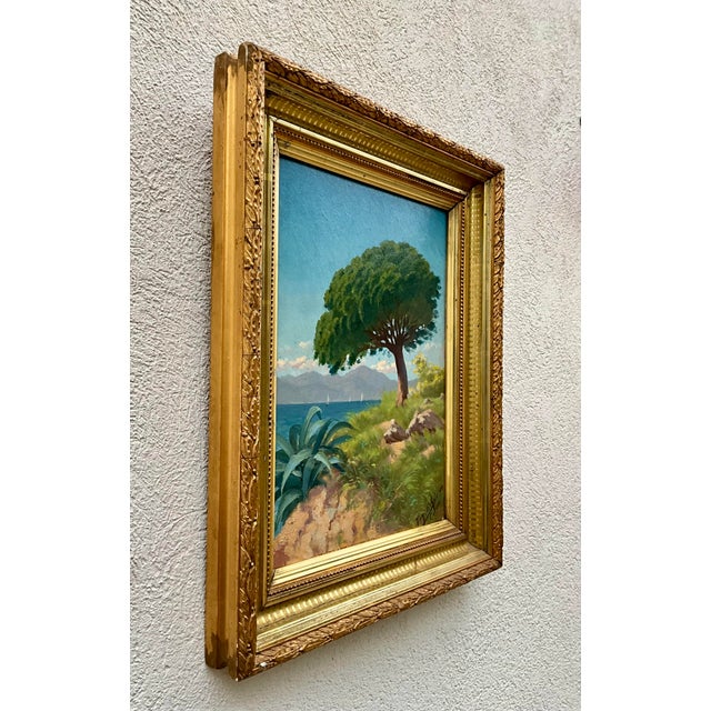 Tom Evans, Cannes La Bocca, 1890s, Oil on Panel For Sale - Image 7 of 11