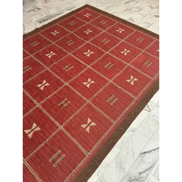 Textile Large 1950s Vintage Swedish Rug For Sale - Image 7 of 10