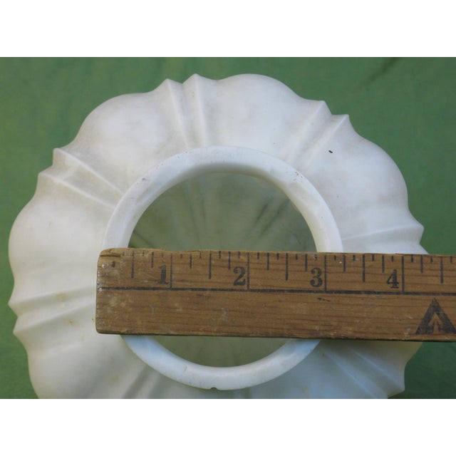 Vintage Light Shade Frosted Glass Empire For Sale - Image 4 of 11