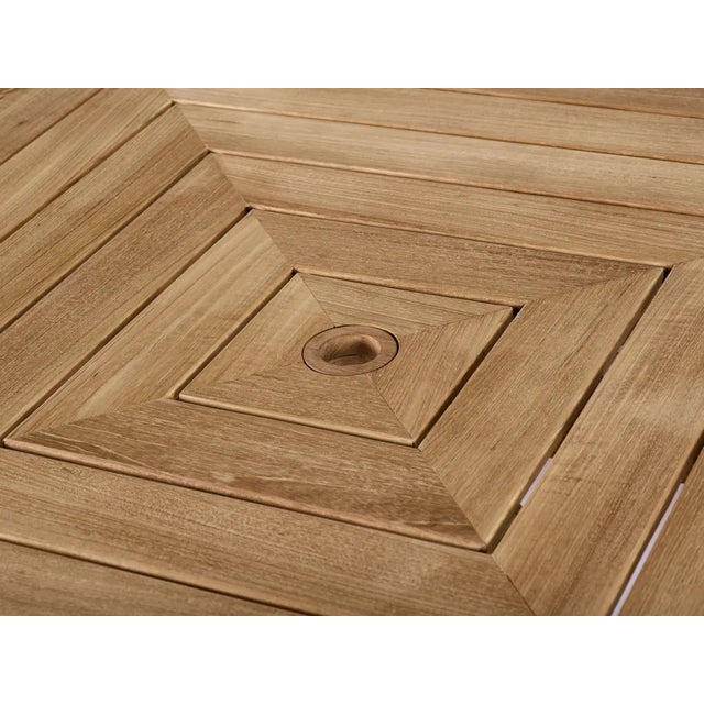 Contemporary Contemporary Chesapeake Teak Round Dining Table, Small For Sale - Image 3 of 4