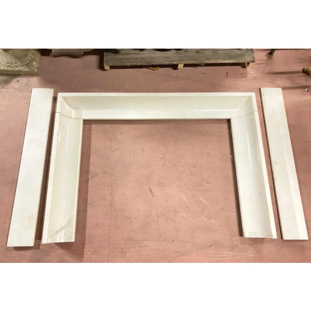 White Vintage Marble Fireplace, 1930s For Sale - Image 8 of 8