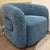 Modern Uttermost Modern Blue Junie Swivel Chair For Sale - Image 3 of 5