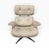 A striking Mid-Century Modern Plycraft walnut swivel lounge chair and matching ottoman, circa 1960s. Produced by Plycraft,...