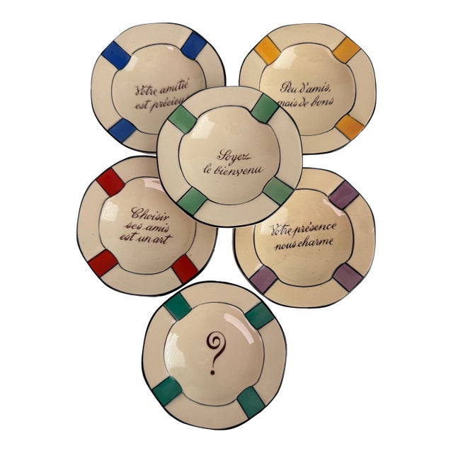 Late 19th Century Art Deco French Trinket Dishes - Set of 6 For Sale