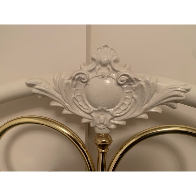 Metal 1990s Elliott’s Designs Queen Wrought Iron and Brass Bed Headboard For Sale - Image 7 of 7