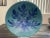 Vintage pottery bowl glazed in rich hues of blue, leaf design. Perfect for display, centerpiece or fruit. Dimensions:...
