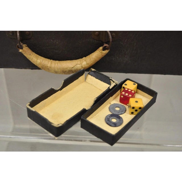 Plastic Antique Mah Jong Jongg Bakelite Game Set 148 Tiles 5 Racks For Sale - Image 7 of 12