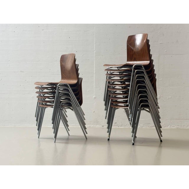 Stacking Chair with Pagholz Shell from Thur-Op-Seat, West Germany, 1970s For Sale - Image 10 of 18