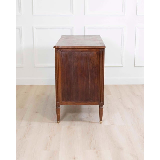 Louis XVI Style Chest Of Drawers In Walnut Circa 1880 For Sale - Image 4 of 8