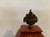 Red 20th Century Red Lacquered Wooden Cartel Clock with Chinese Decoration For Sale - Image 8 of 13