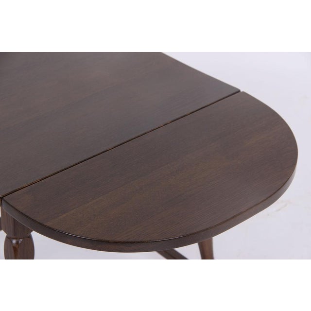 Brown Small Danish Stained Oak Table, 1960s, Set of 2 For Sale - Image 8 of 18
