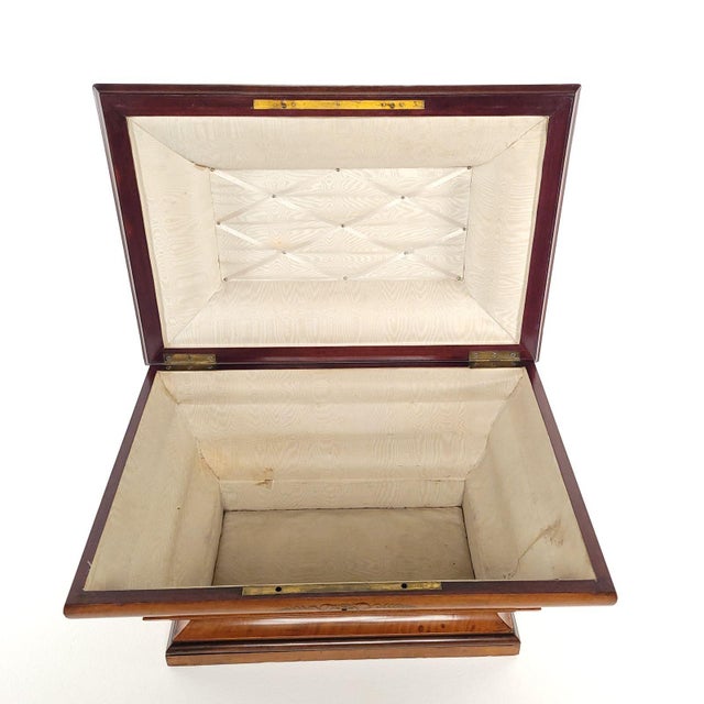Large 19th Century Burled Birch Work Box, Circa 1840 For Sale - Image 11 of 12