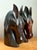 Vintage Carved Wood Horse Head Sculptures - Pair For Sale - Image 4 of 15