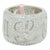 Pave White Diamond "Love You" Wide Band in 18K White Gold, size 5.25 For Sale