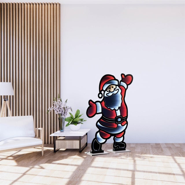 Illuminate your holiday season with this festive 47-inch Santa Claus LED Ekkolight. Crafted from durable acrylic and...