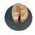 Late 20th Century Soapstone Cake Dessert Plate With Natural Wood Base For Sale - Image 9 of 11