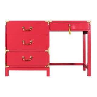 1970s Chinoiserie Style Writing Desk by Drexel - Newly Painted For Sale