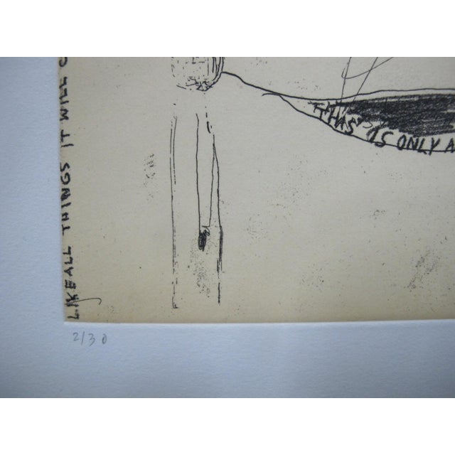 2000 - 2009 Chris Johanson Signed Aquatint Print Perceptions #3 Game Devised by Own Mind For Sale - Image 5 of 8