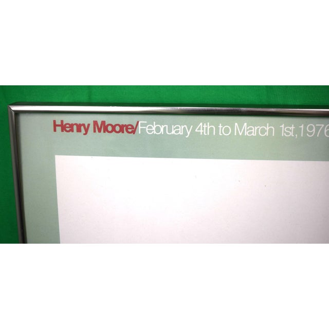 1970s "Henry Moore/ 1976/ Hokin Gallery/ 245 Worth Avenue, Palm Beach" Framed Poster For Sale - Image 5 of 5