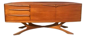 Mid-Century Teak Sideboard by Val Rossi for Beithcraft
