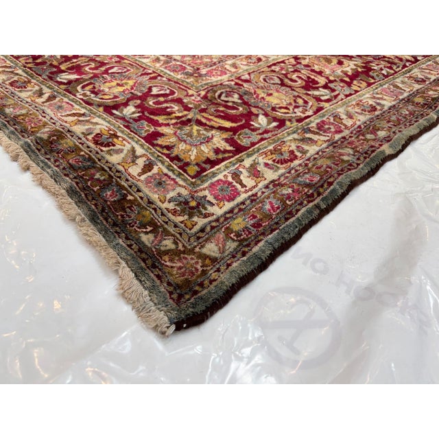 Textile Antique Signed Persian Lavar , 12' X 15' For Sale - Image 7 of 7