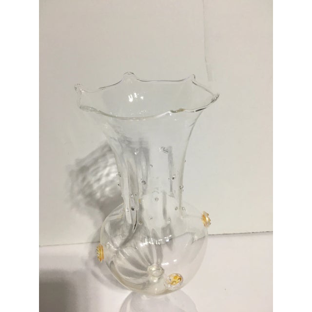 Italian 1950s Antonio Salviati Style Glass Vase For Sale - Image 3 of 5
