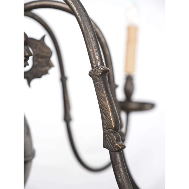 2000 - 2009 Antique Bronze 8-Arm Chandelier For Sale - Image 5 of 9
