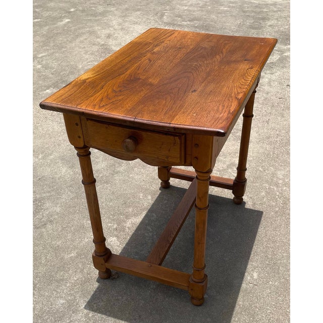 Early 20th Century Antique Pine Side Table With Drawer and Pegged Construction For Sale - Image 5 of 12