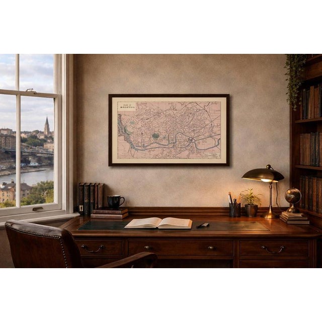 This finely detailed Victorian map titled “Plan of Bristol” presents the historic port city at a moment of continued...