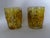 Glass Vintage Murano Goti De Fornasa Amber Yellow & Brown Swirl Art Glass Tumblers — Pair For Sale - Image 7 of 12
