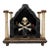 An Unusual Memento Mori Handcarved and Painted Shrine With Skull and Bones For Sale