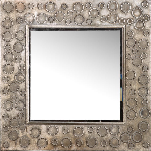 Square Silver Metal Wall Mirror Chairish