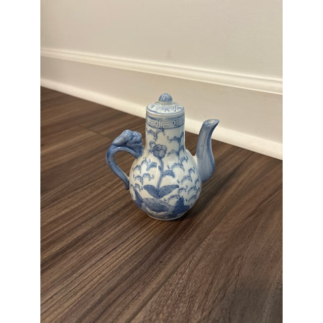 Beautiful and unique blue & white vessel. Bottom Filler pot. Possibly used for holy water. Top does not open and you can’t...