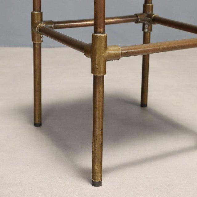 Brass Stools, 1950s, Set of 3 For Sale - Image 6 of 8