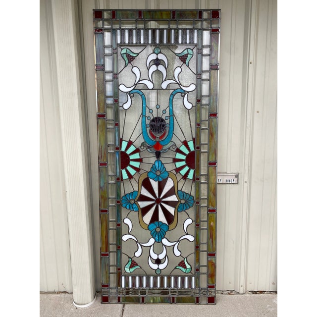 【希少】ヴィンテージ ART glass STENHYTAA W.W. Stained Glass Window - W-29 Geometric Splash - Etsy