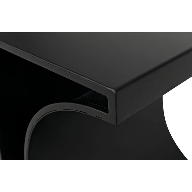 NOIR Alec Side Table in Black Metal For Sale - Image 9 of 12
