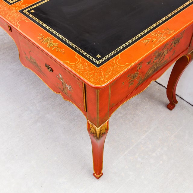 Vintage French Regency Chinoiserie Writing Desk by Baker, 1980s For Sale - Image 10 of 15