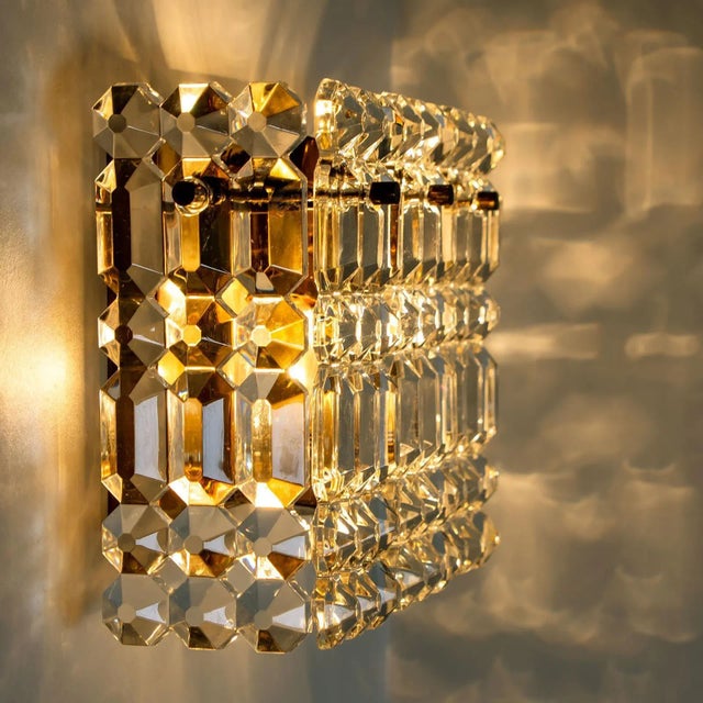 Gilt Brass, Metal and Crystal Glass Sconce from Kinkeldey, 1970s For Sale - Image 6 of 15