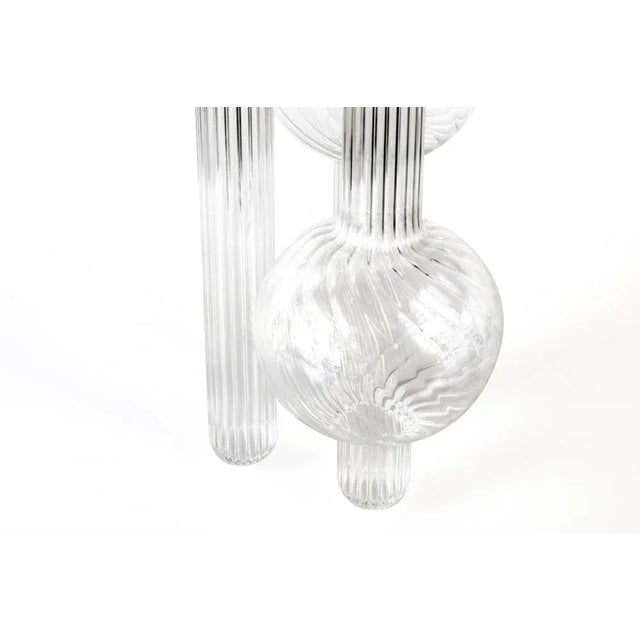 Large Dervish Vase in Blown Borosilicate Glass by Kanz Architetti for Hands On Design For Sale - Image 4 of 7