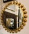 Timeless Modern Gold Ball Round Wall Mirror, showroom floor sample