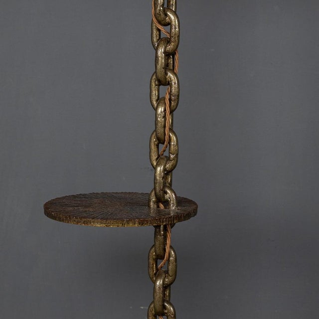 20th Century French Anchor Chain Freestanding Lamp with Shelves, 1930s For Sale - Image 6 of 13