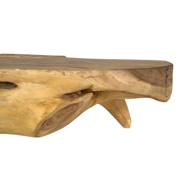 Late 20th Century Monumental Lychee Root Wood Console Table For Sale - Image 4 of 10